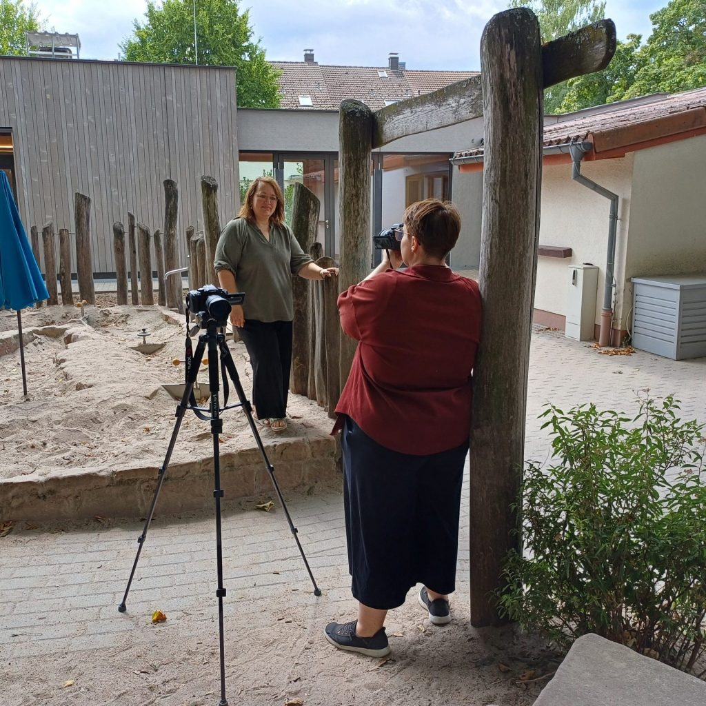 Fotoshooting in einer Kita.