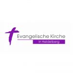 Logo der evangelischen Kirche. Kreuz in lila.