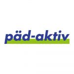 Logo von päd-aktiv. Buchstaben auf grünem Balken.